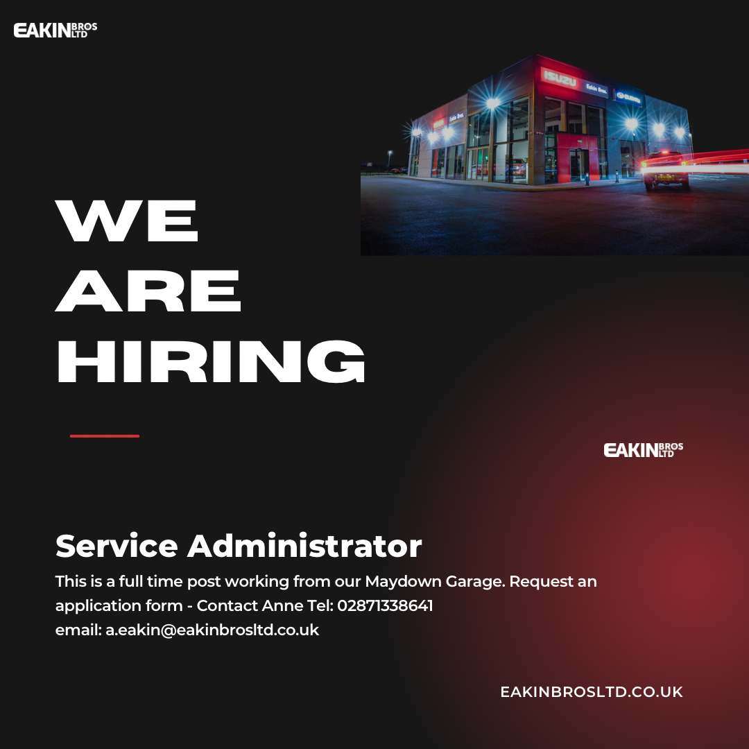 Job Opportunity – Service Administrator.