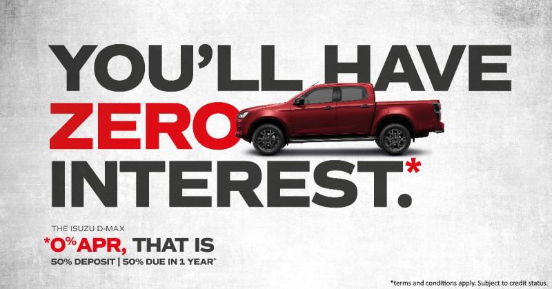 0% interest isuzu